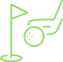 Golf ball in hole icon